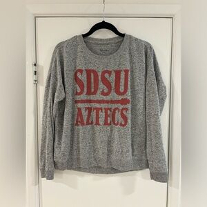 SDSU Aztecs Long Sleeved Top/Light Sweatshirt